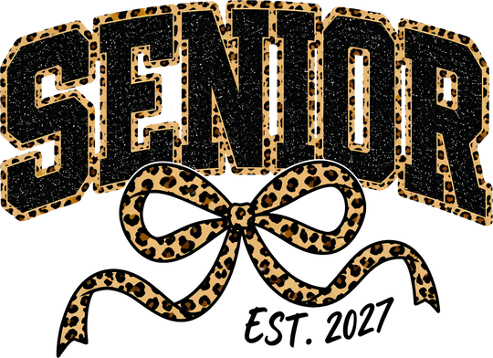 Senior Est. 2027, Leopard Print - Senior DTF Transfers