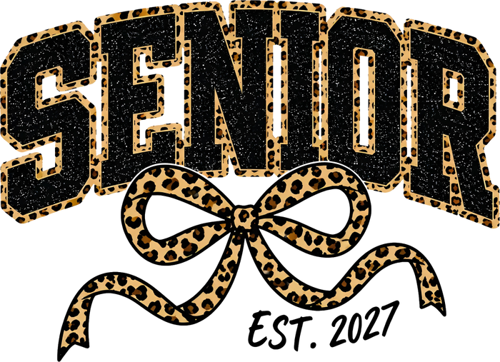 Senior Est. 2027, Leopard Print - Senior DTF Transfers