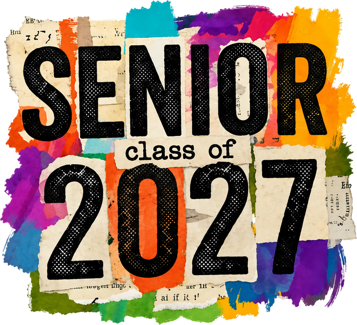 Senior Class Of 2027 Colorful Design - Senior DTF Transfers