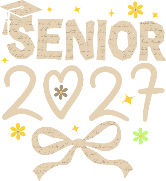 Senior 2027 Flowers - Senior DTF Transfers