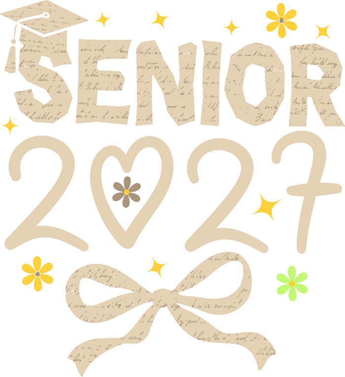 Senior 2027 Flowers - Senior DTF Transfers