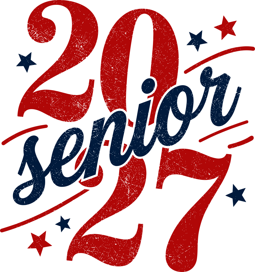 Senior 2027, Stars Red Design - Senior DTF Transfers