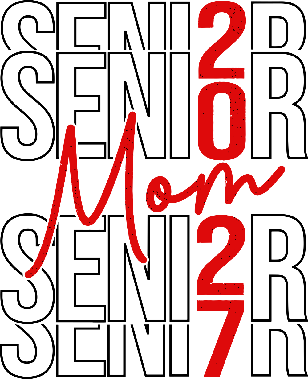Senior Mom 2027, Red - Senior DTF Transfers
