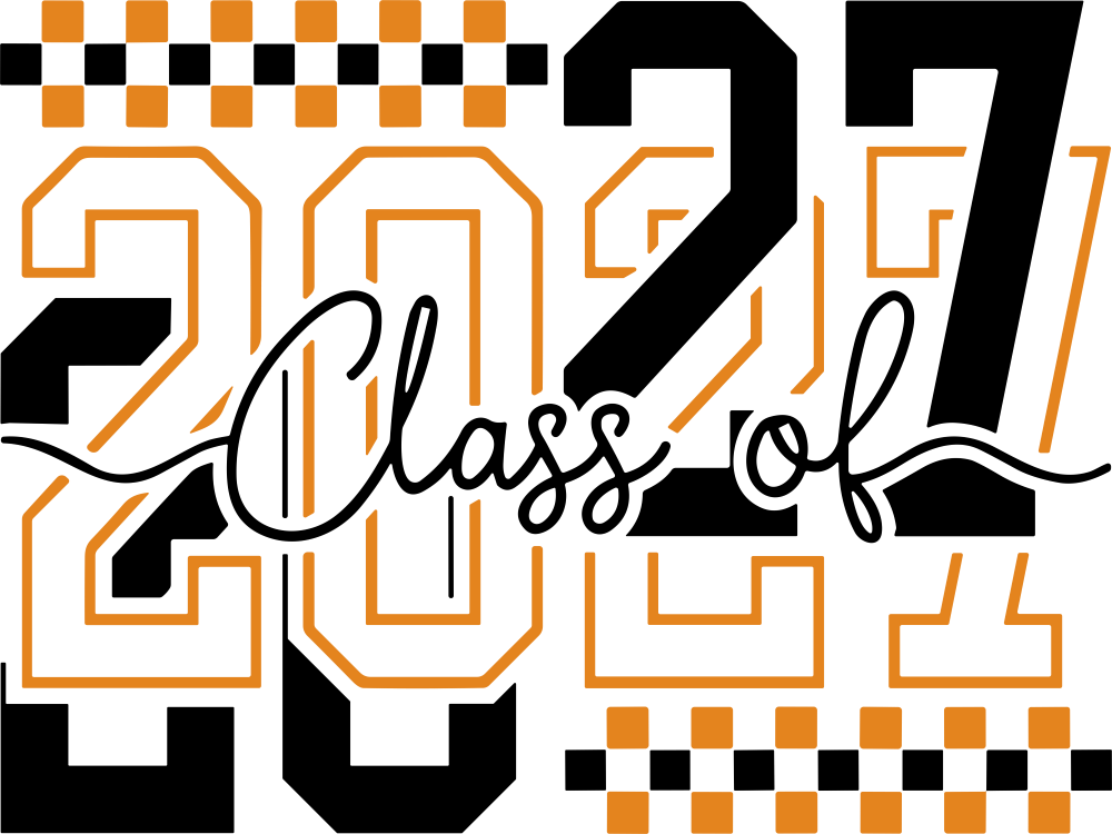 Class Of 2027, Orange Checkers - Senior DTF Transfers