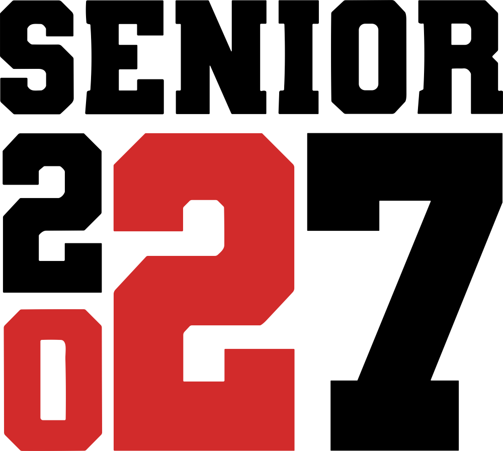 Seniors 2027, Red Design - Senior DTF Transfers