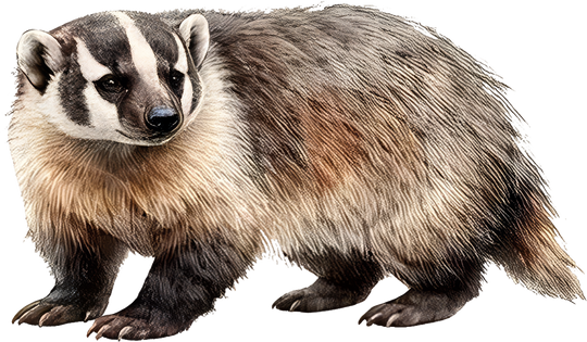 American Badger - Animals DTF Transfers