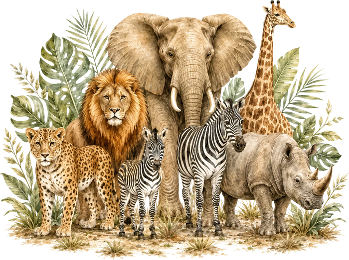 Safari Animals - Animals DTF Transfers
