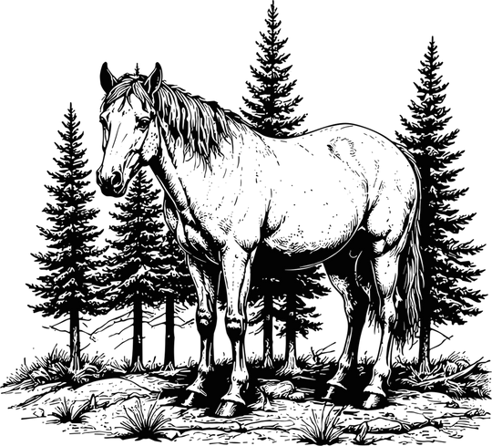 Horse In Wild - Animals DTF Transfers