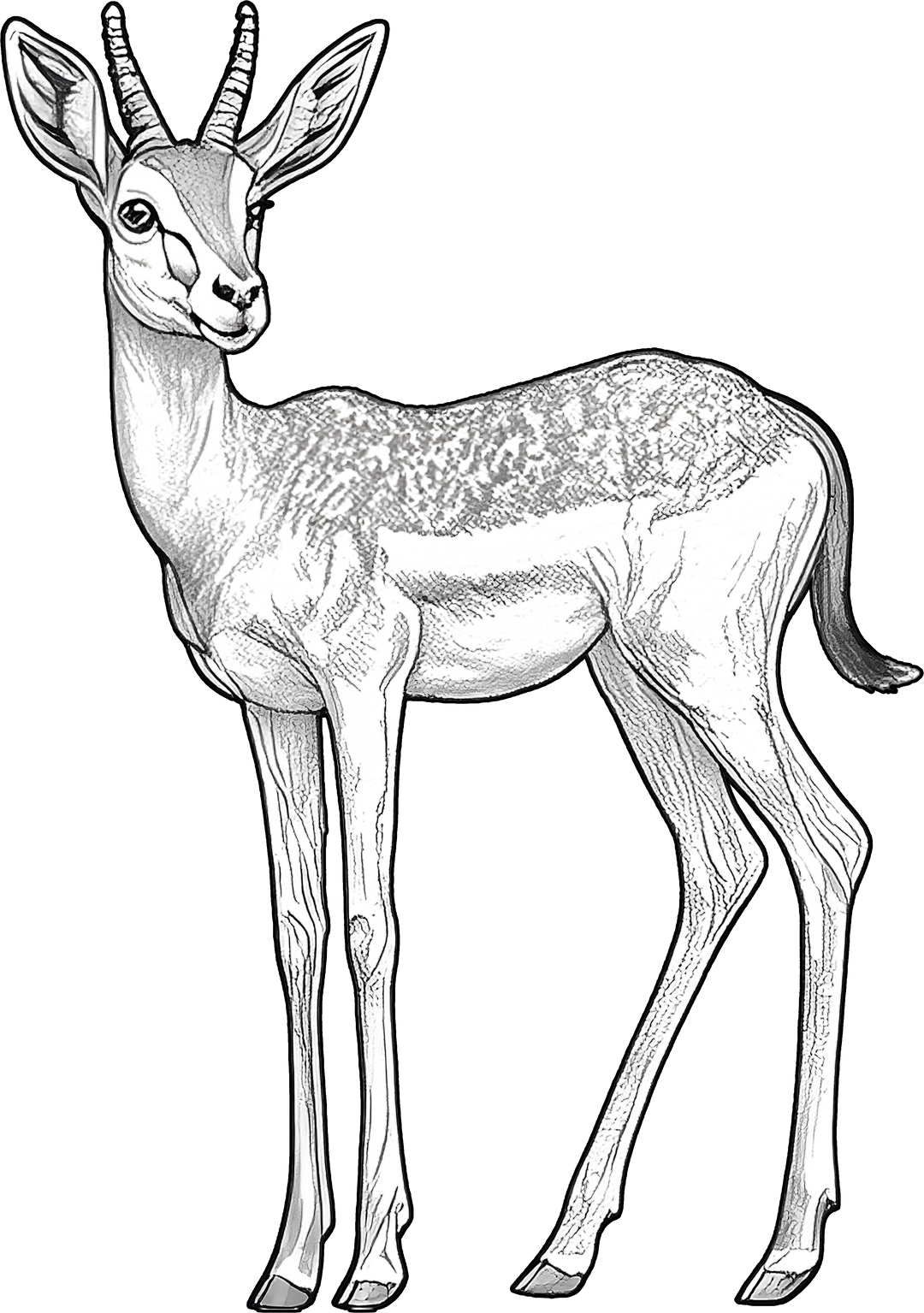 Antelope B&W - Animals DTF Transfers