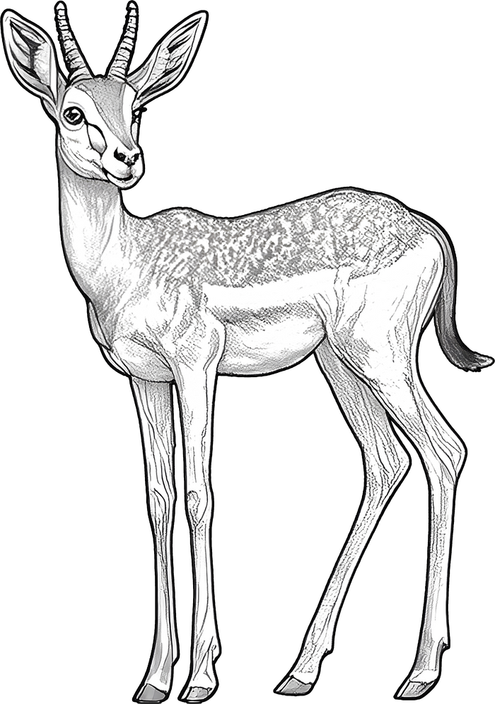 Antelope B&W - Animals DTF Transfers