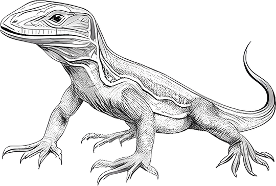 Lizard B&W - Animals DTF Transfers