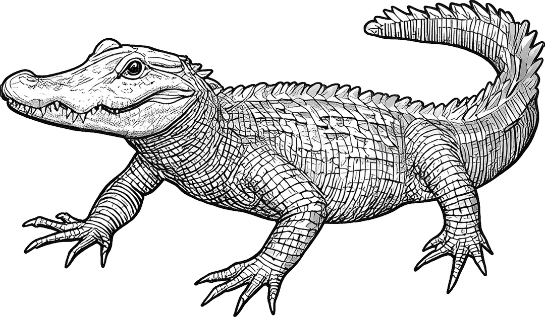 Crocodile B&W - Animals DTF Transfers