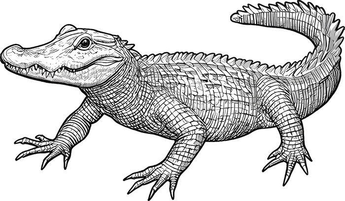 Crocodile B&W - Animals DTF Transfers