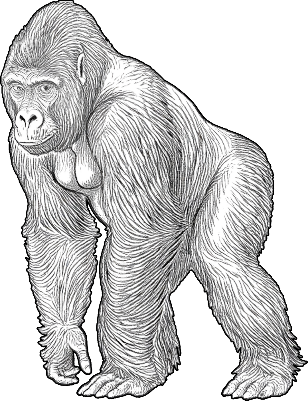 Gorilla B&W - Animals DTF Transfers