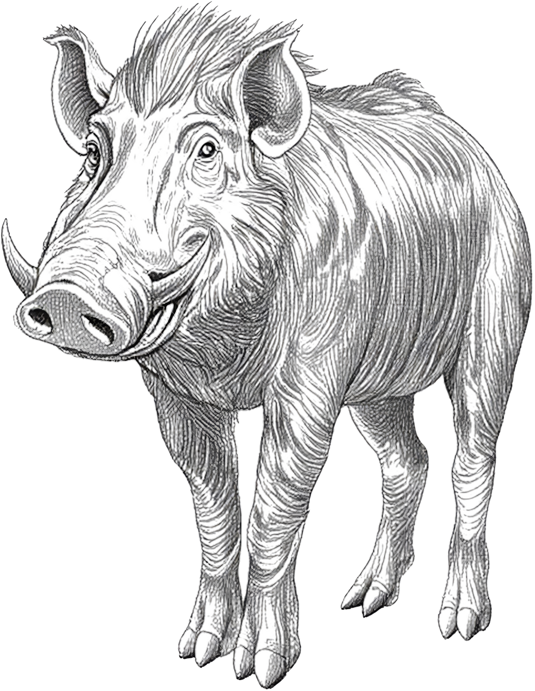 Warthog B&W - Animals DTF Transfers