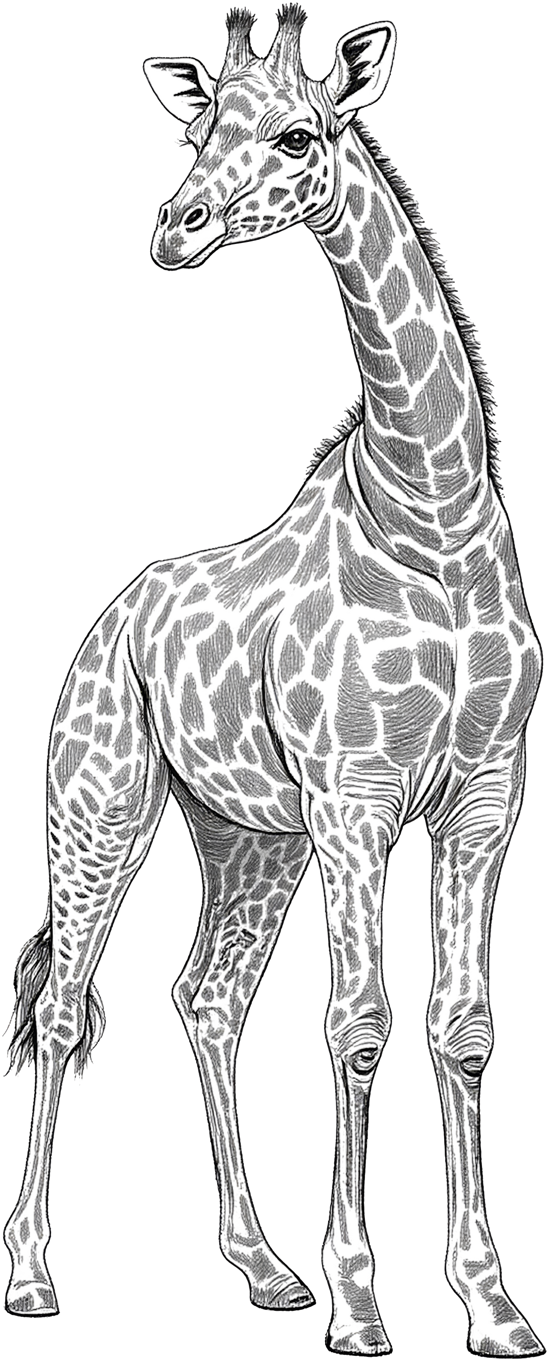Giraffe B&W - Animals DTF Transfers