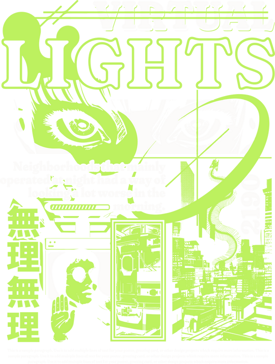 Virtual Lights - Anime DTF Transfers
