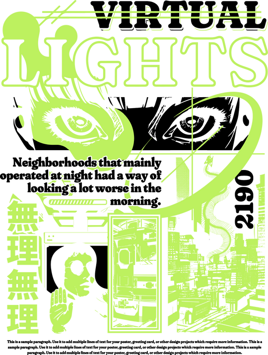 Virtual Lights - Anime DTF Transfers
