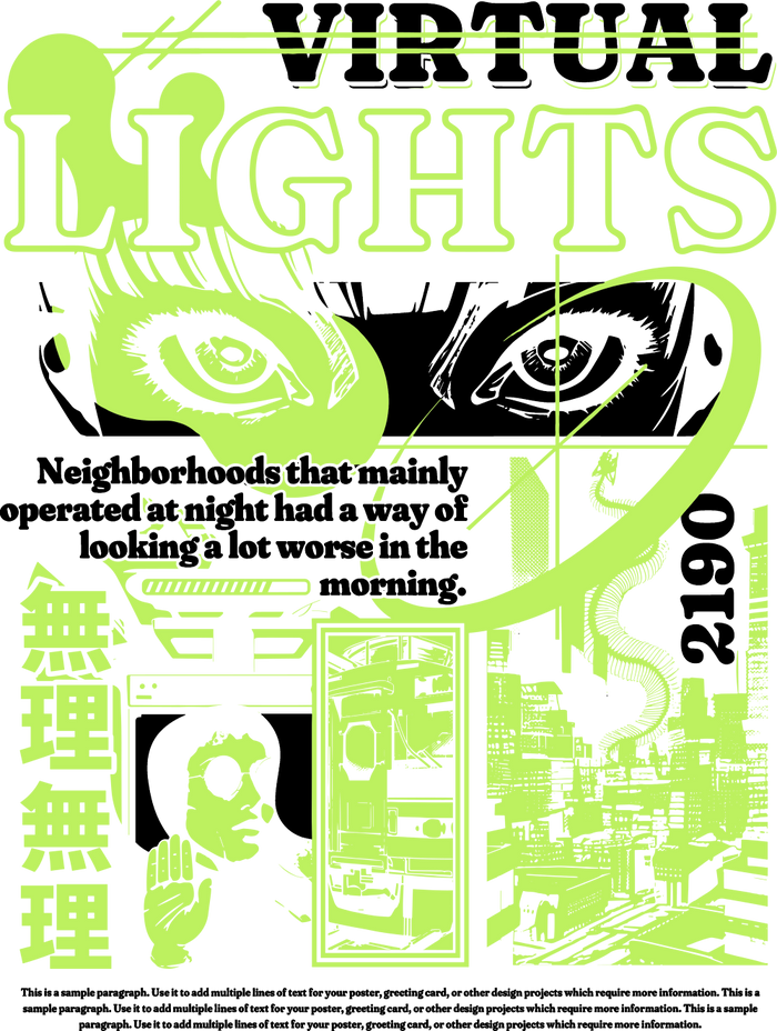 Virtual Lights - Anime DTF Transfers