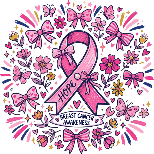 Hope Ribbons - Breast Cancer DTF Transfers