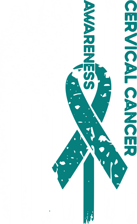 USA Flag, Teal Ribbon - Cervical Cancer DTF Transfers