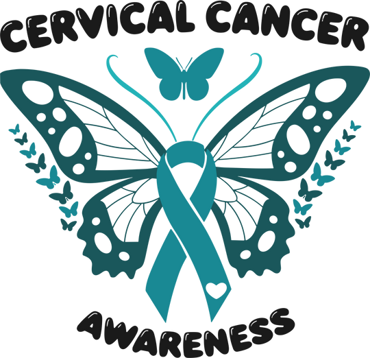 Teal Butterfly - Cervical Cancer DTF Transfers