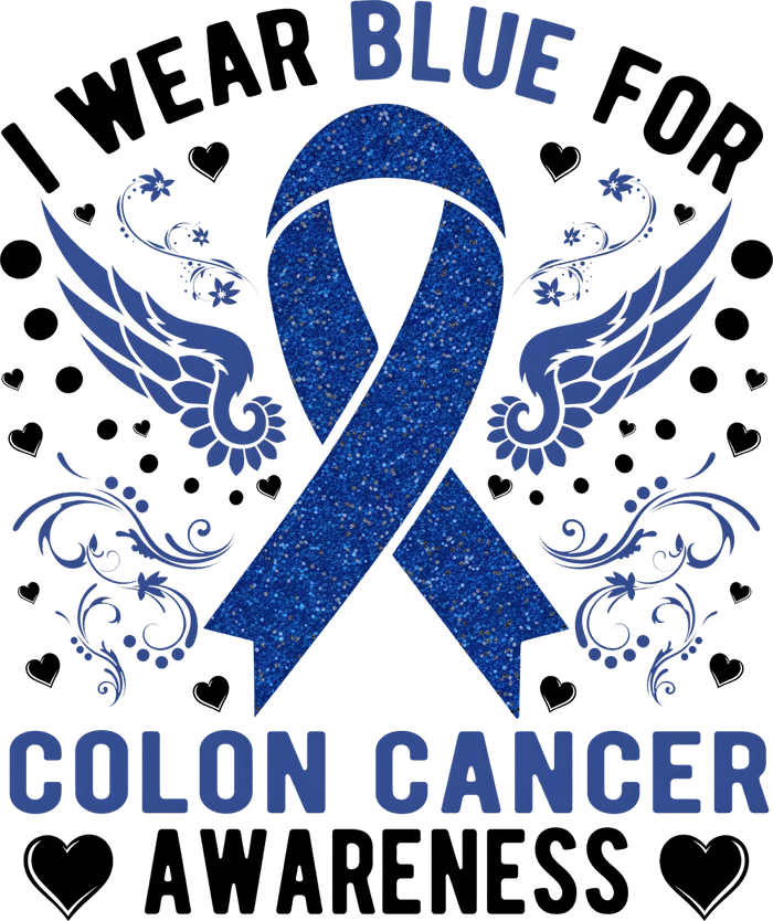 I Wear Blue - Colon Cancer DTF Transfers
