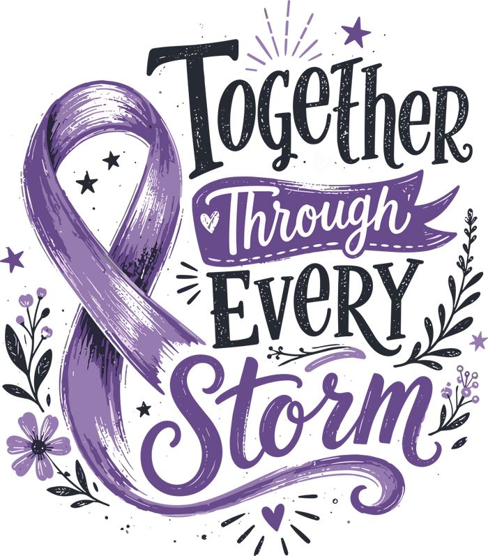 Together Through Every Storm - Hodgkin's Lymphoma Cancer DTF Transfers