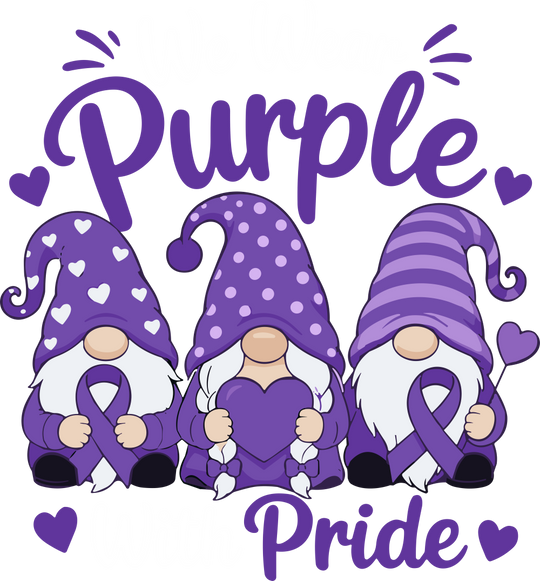 We Wear Purple With Pride - Hodgkin's Lymphoma Cancer DTF Transfers