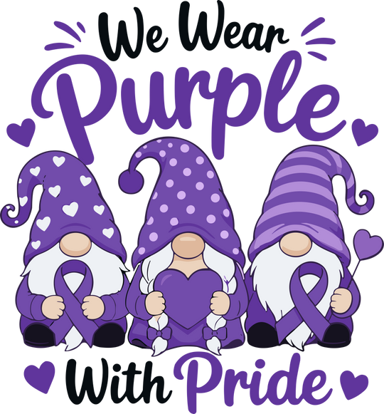 We Wear Purple With Pride - Hodgkin's Lymphoma Cancer DTF Transfers