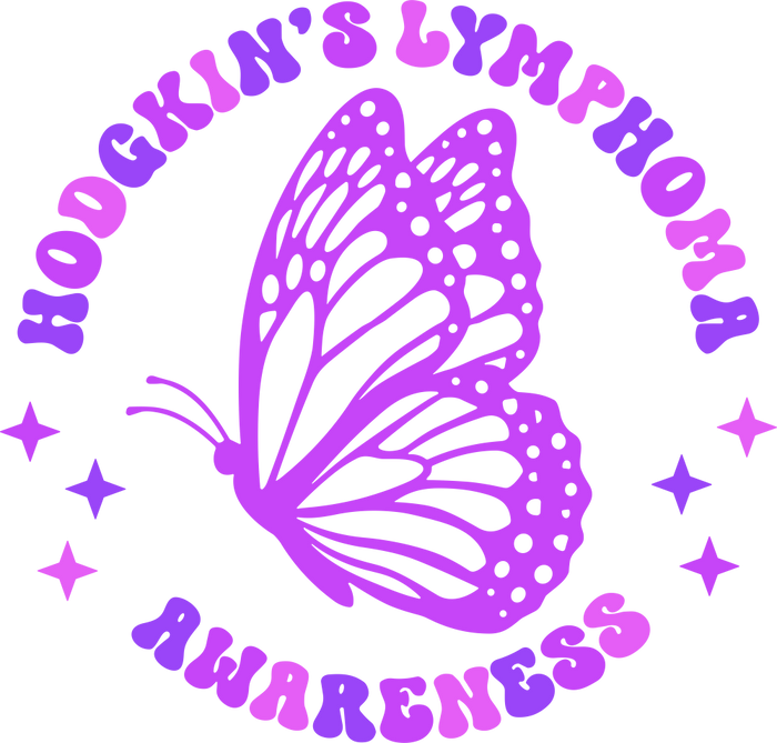 Hodgkin's Lymphoma Awareness, Butterfly - Hodgkin's Lymphoma Cancer DTF Transfers