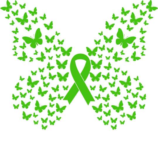 Lymphoma Cancer Awareness, Butterfly - Lymphoma DTF Transfers