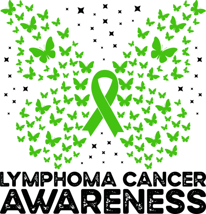 Lymphoma Cancer Awareness, Butterfly - Lymphoma DTF Transfers