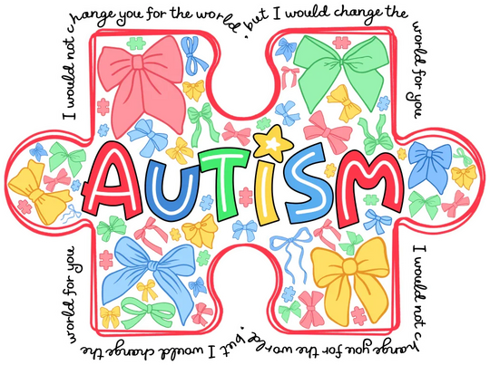 Autism Jigsaw Colorful Design - Autism Awareness DTF Transfer - Transfer Kingdom