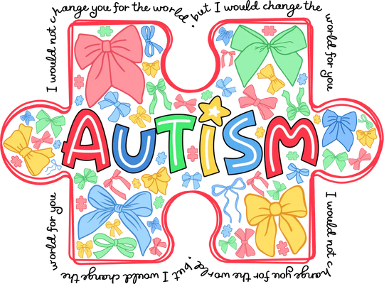 Autism Jigsaw Colorful Design - Autism Awareness DTF Transfer - Transfer Kingdom