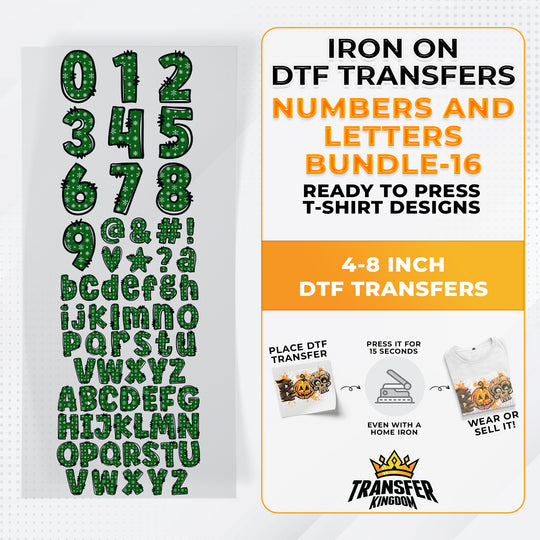 Numbers And Letters Bundle T-shirt Designs Premade DTF Gangsheet - DTF Bundle 16