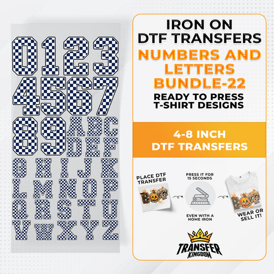 Numbers And Letters Bundle T-shirt Designs Premade DTF Gangsheet - DTF Bundle 22