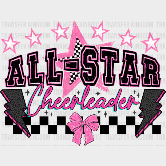 All Star Cheerleader Pink - Cheerleading DTF Transfers