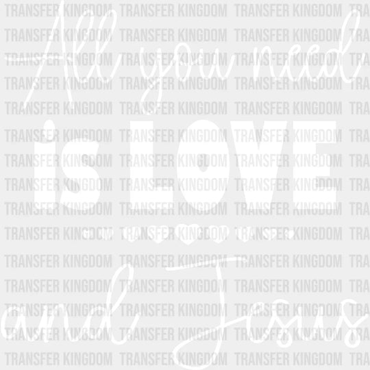 All You Need Is Love And Jesus - Christianity Dtf Transfer Unisex S & M (10’’) / Light Color