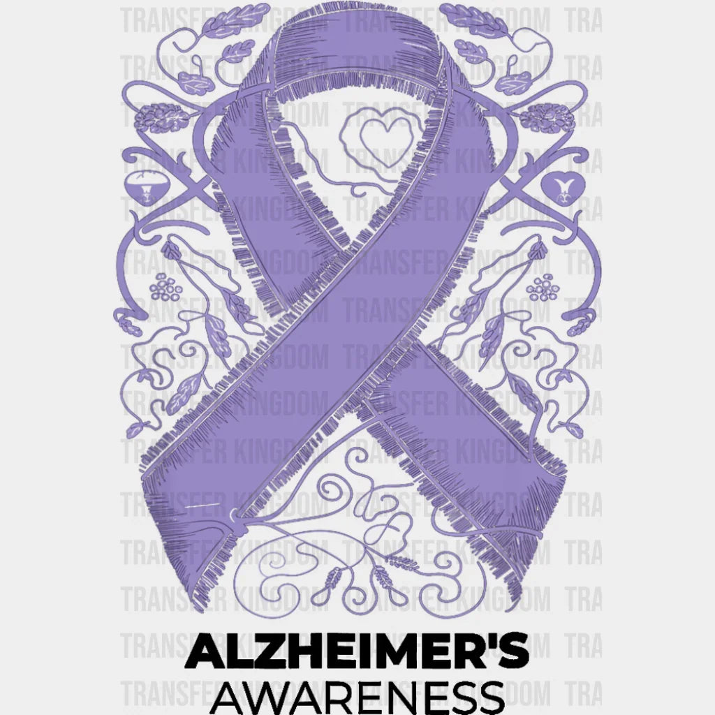 Alzheimer’s Awareness - Alzheimer’s Awareness DTF Transfer Adult Unisex - S & M (10’’) / Dark Color Design (See Imaging)