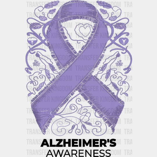Alzheimer’s Awareness - Alzheimer’s Awareness DTF Transfer Adult Unisex - S & M (10’’) / Dark Color Design (See Imaging)