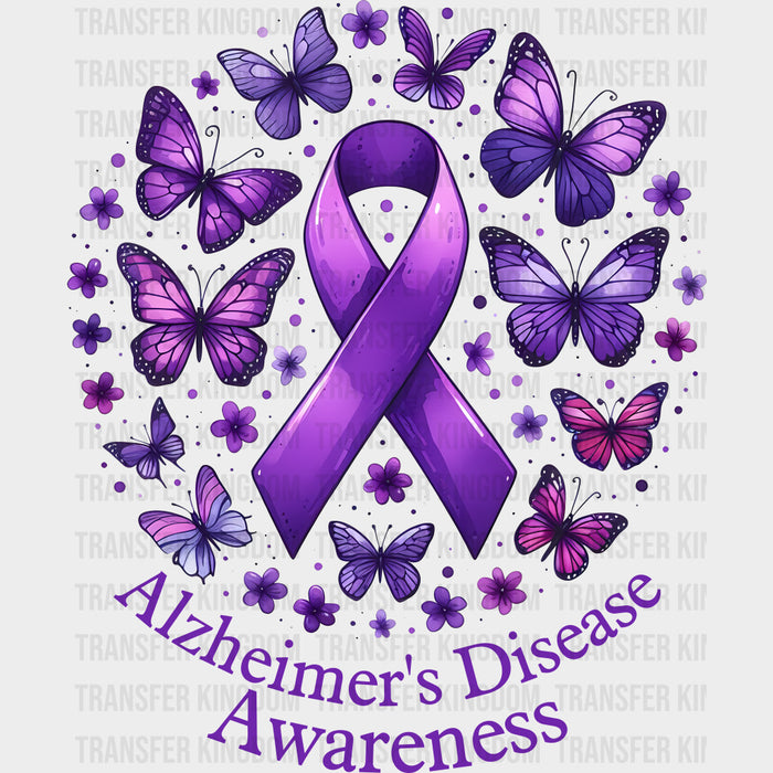 Alzheimer's Disease Awareness Ribbon - Alzheimer's Awareness DTF Transfer