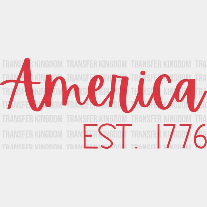 America EST 1776 DTF Transfer