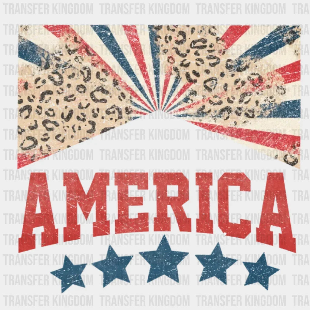 America Vintage Flag Dtf Transfer