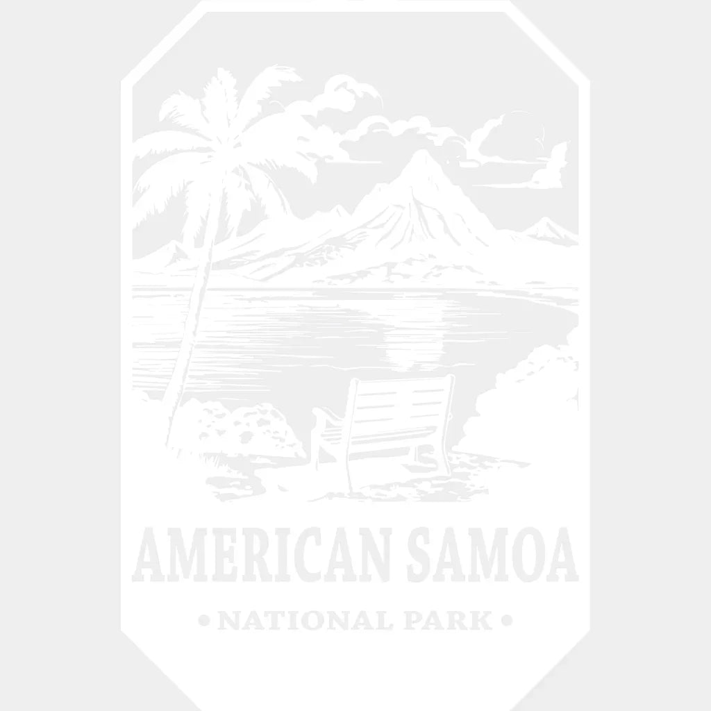 American Samoa National Park Design - Parks Dtf Transfers Unisex S & M (10’) / Light Color See