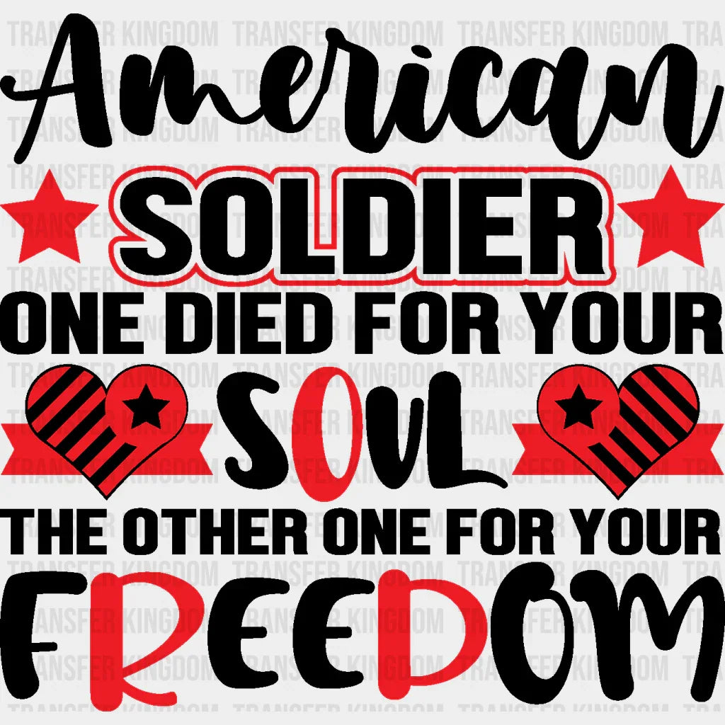 American Soldier - Memorial Day DTF Transfer - Transfer Kingdom