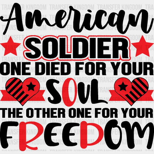 American Soldier - Memorial Day DTF Transfer - Transfer Kingdom