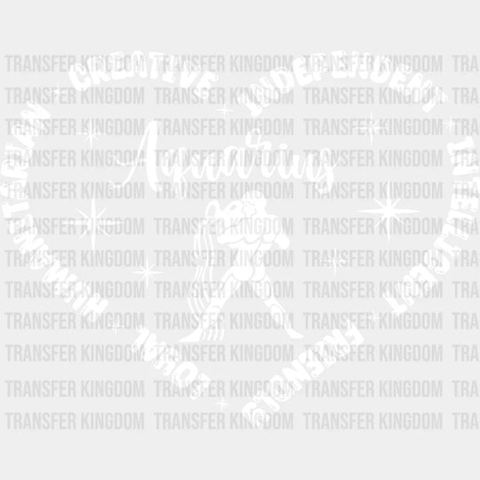 Aquarius Heart Design - Zodiac & Horoscopes Dtf Heat Transfer Unisex S M (10’’) / Light Color