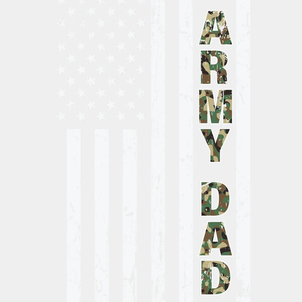 Army Dad American Flag Design - DTF heat transfer - Transfer Kingdom