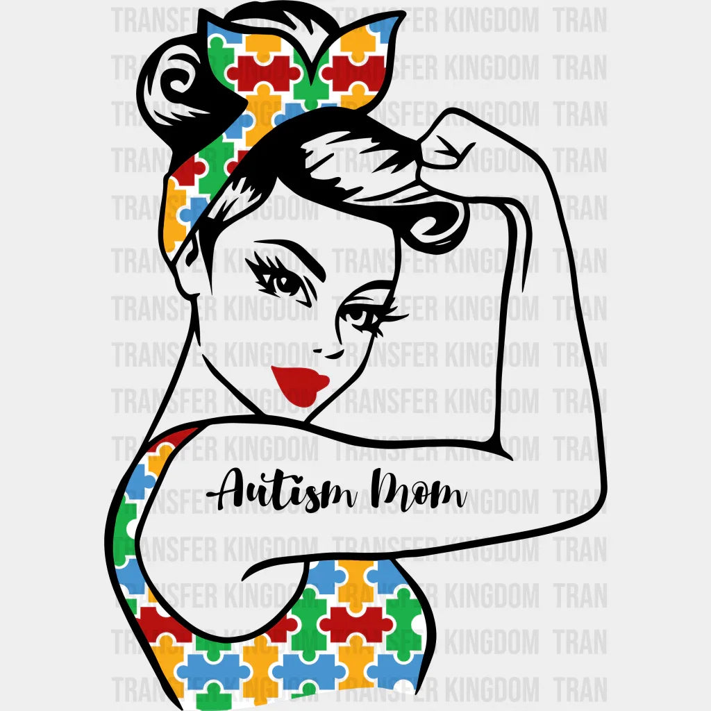 Autism Mom Autism Awareness Design - DTF heat transfer - Transfer Kingdom